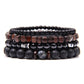 Ensemble De Bracelets En Perles De Pierre Pour Hommes